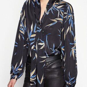 NWT Element Cleone Black and Blue Women's Blouse
